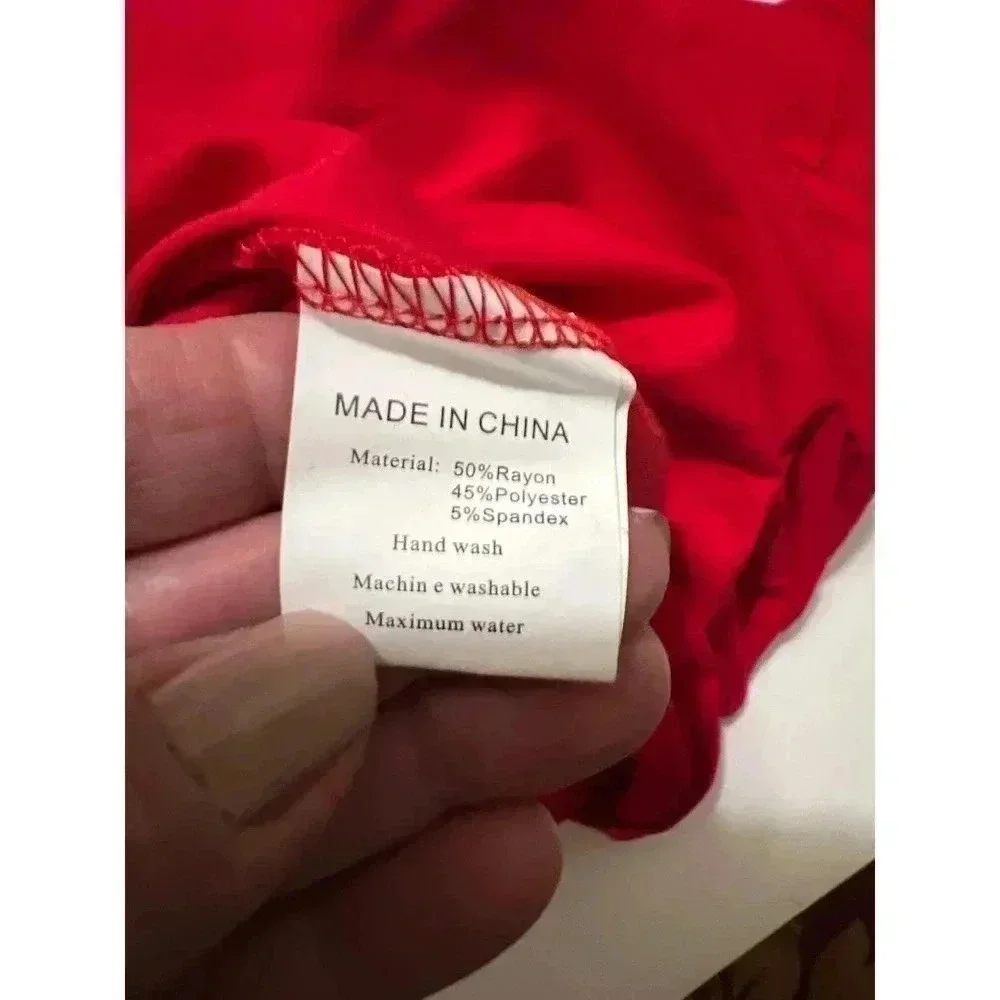 Sarin Mathews Deep V Neck Ruched Bodycon Long Sleeve Mini Dress Red NWT Size XL - Picture 9 of 9